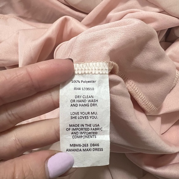 Show Me Your Mumu Dusty Blush Crisp Pink Amanda Maxi Dress Size XL $198 - Picture 8 of 8